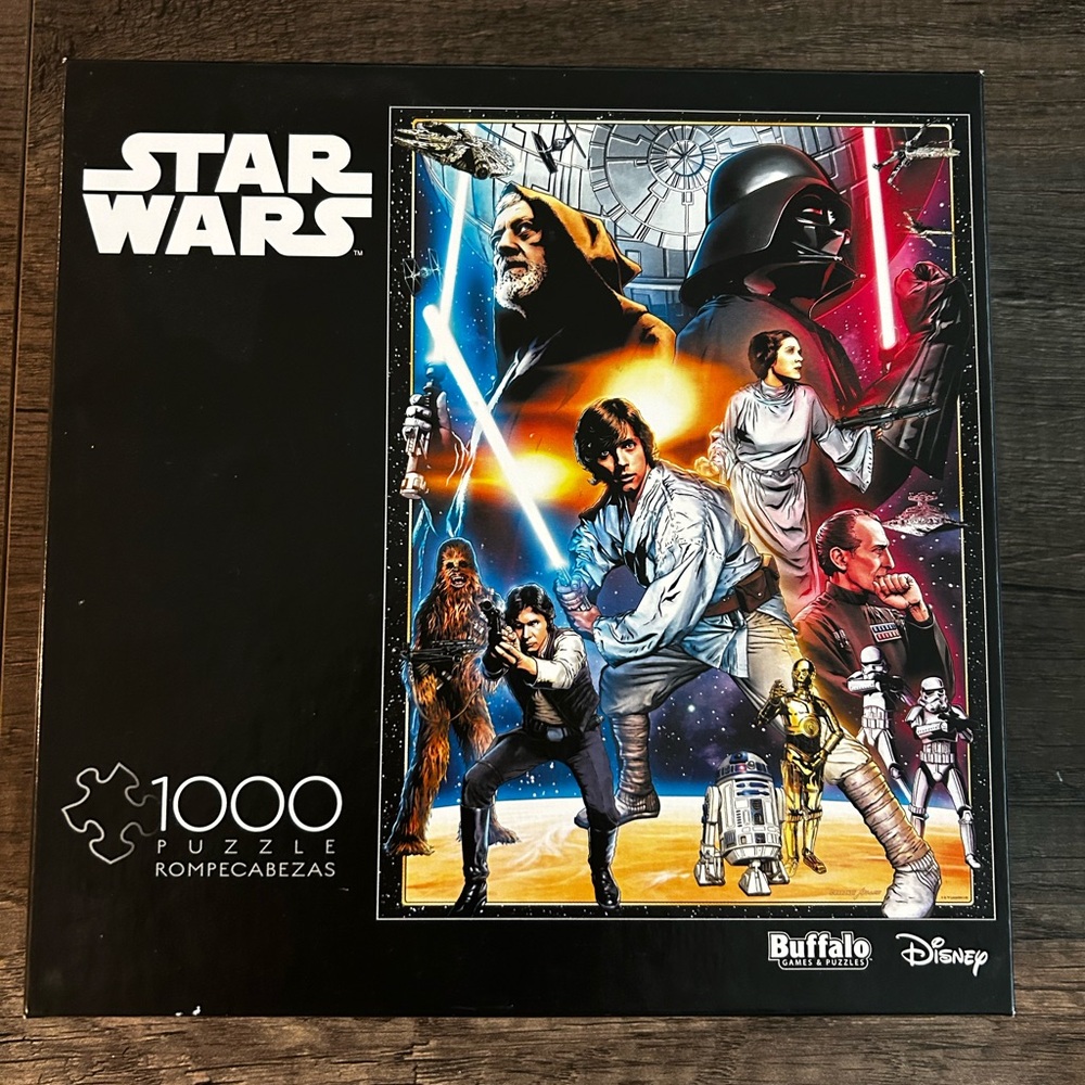 Star Wars Puzzle with Black and Multicolor Design